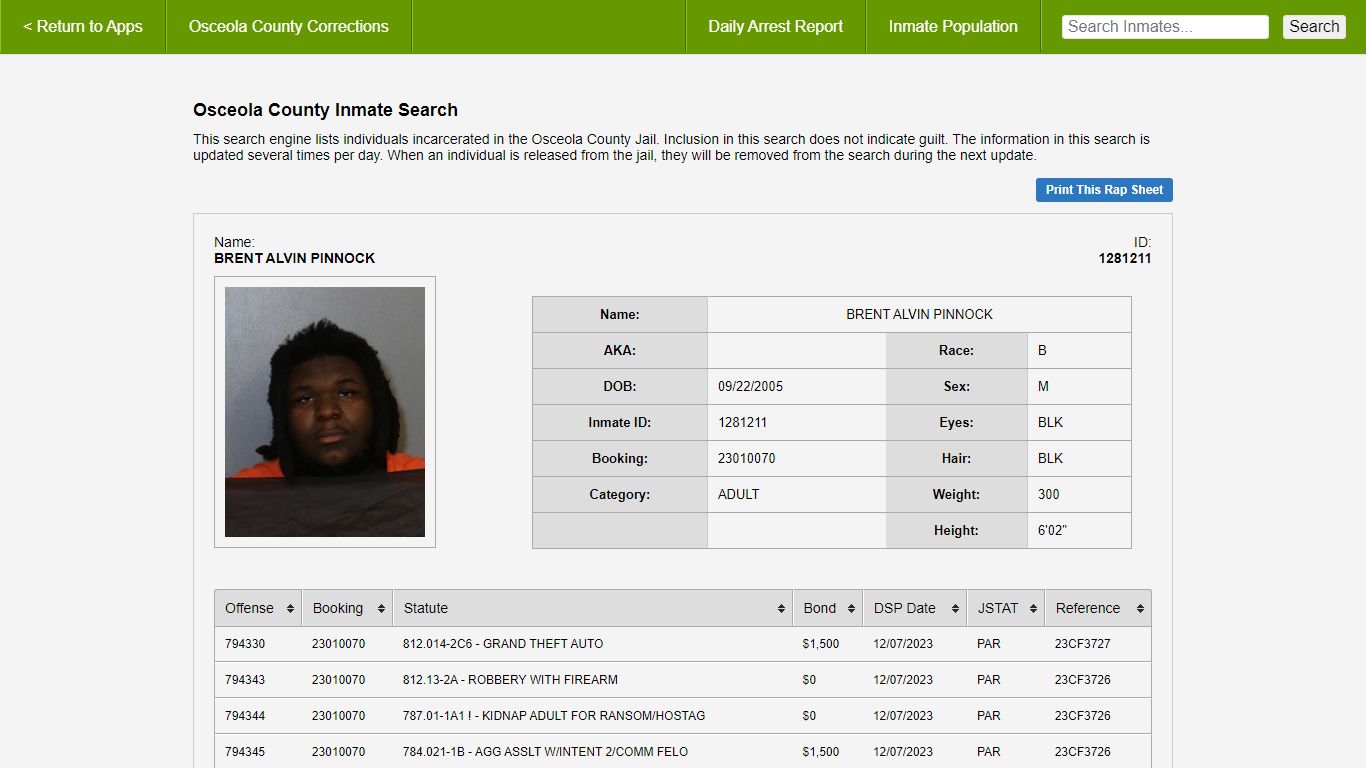 Osceola County Corrections | Details